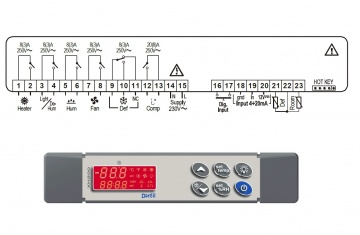 Controler temperatura si umiditate XH260L-500C0